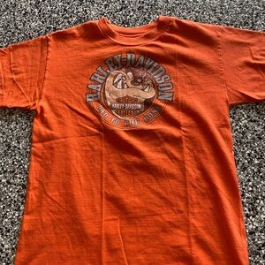 Harley Davidson Tasmanian Devil Bad To The Bone Warner Bros. Orange Shirt XL